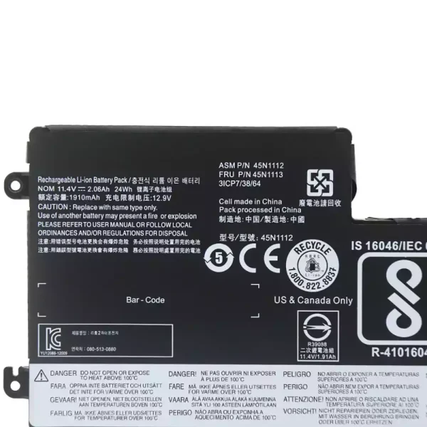 Baterie pro notebooky LENOVO 45N1112 45N1113 - Image 3