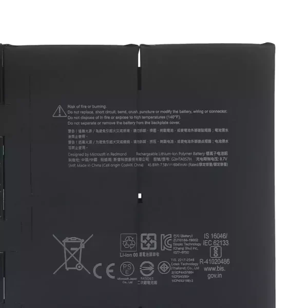 Baterie pro notebooky MICROSOFT G3HTA057H,MICROSOFT Surface Laptop 3 1872/1873 - Image 3