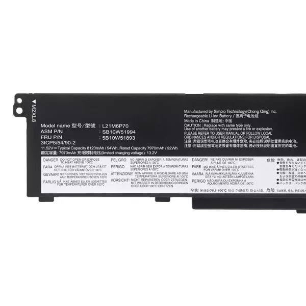 Baterie pro notebooky LENOVO L21M6P70 L21L6P70 L21D6P70 - Image 3