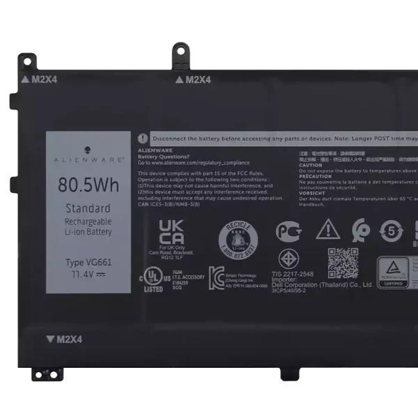 Baterie pro notebooky DELL VG661 V4N84,DELL Alienware x14 R1 R2 - Image 3