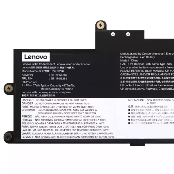 Baterie pro notebooky LENOVO L22C3P76 SB11H56285 5B11H56384 - Image 3