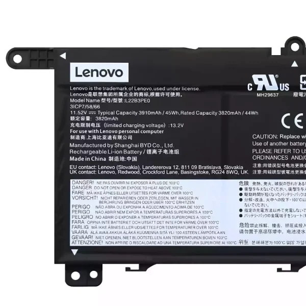 Baterie pro notebooky LENOVO L22B3PE0 L22C3PE0 L22M3PE0 - Image 3