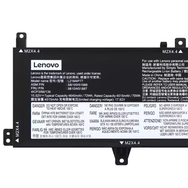 Baterie pro notebooky LENOVO L21M4P77 L21D4P77 - Image 3