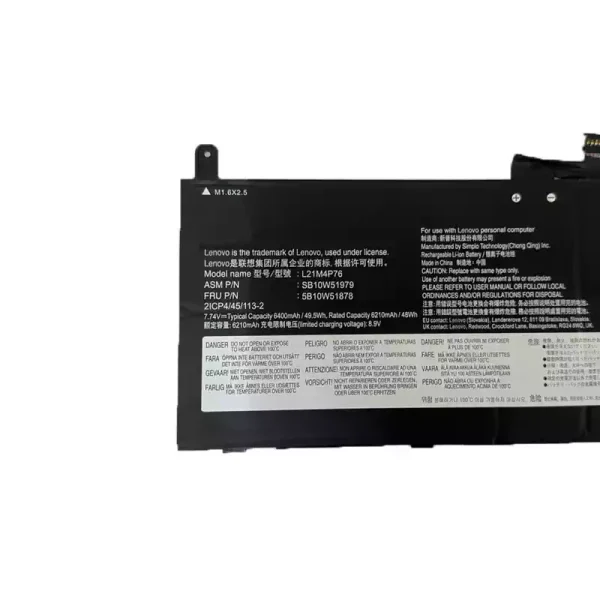 Baterie pro notebooky LENOVO L21M4P76 L21D4P76 - Image 3