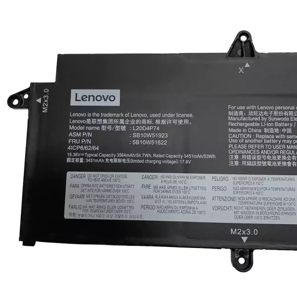 Baterie pro notebooky LENOVO L20M4P74 L20C4P74 - Image 2