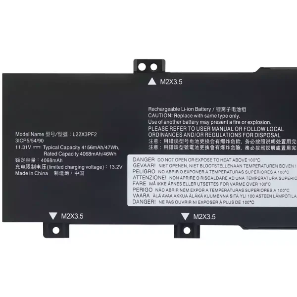 Baterie pro notebooky LENOVO L22X3PF2 L22L3PF2 L22M3PF2 L22D3PF2 L22C3PF2 - Image 3