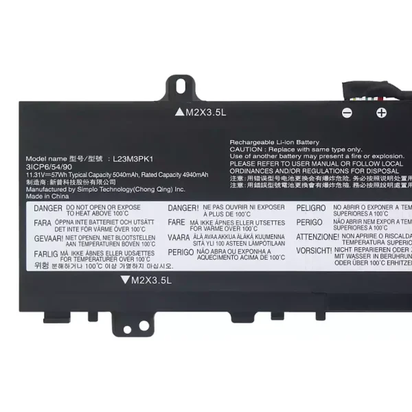 Baterie pro notebooky LENOVO L23M3PK1 L23X3PK1 L23B3PK1 L23D3PK1 L23C3PK1 - Image 3
