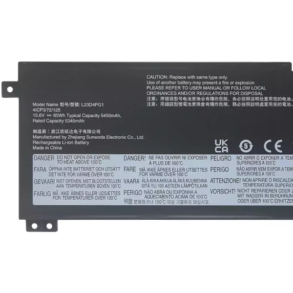Baterie pro notebooky LENOVO L23N4PG1 L23X4PG1 L23D4PG1 - Image 3
