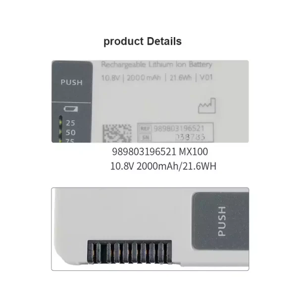 Zcela nová baterie pro Philips IntelliVue X3,MX100,MX700 - Image 4