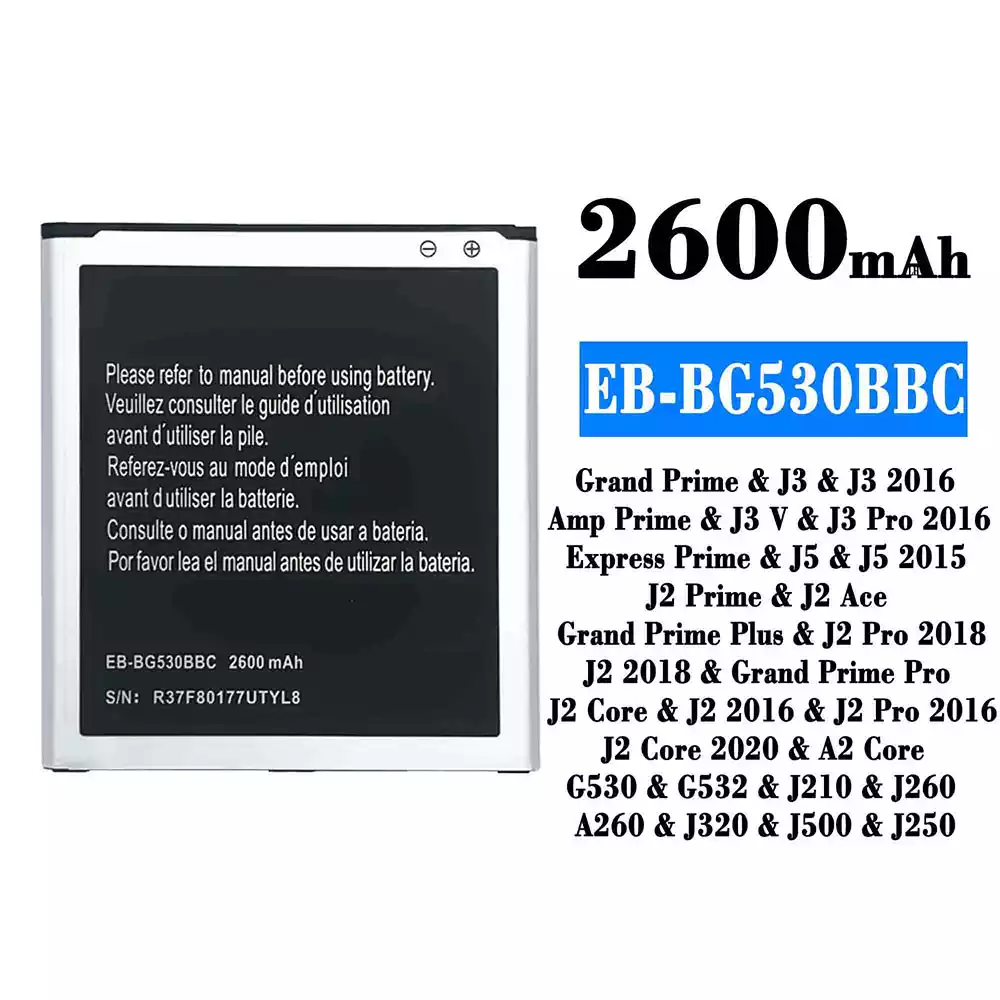 Baterie EB-BG530BBC pro Samsung J3/J3 2016/J3 V/J3 Pro 2016/J5/J5 2015/J2 Ace/J2 Pro 2018/J2 2018/J2 Core/J2 2016/J2 Pro 2016/J2 Core 2020/A2 Core