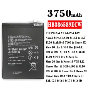 Baterie HB386589ECW pro HUAWEI P10 PLUS /Nova3 / Honor 8X / View 10 Lite / P10 Pro / Nova 3a / Mate 20 Lite / Nova4 / Honor 8A / Honor 20 / Honor View 10 / Nova 5T