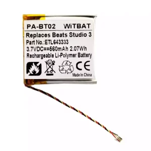 Baterie pro sluchátka Beats Solo Pro Wireless,Studio 2 B0500,Studio 2.0,Studio 3.0,SDHP-P1401