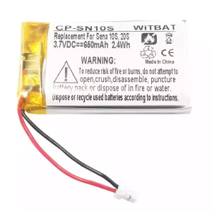 Baterie pro sluchátka Sena 10S,20S,Sena 30K SP46,Sena Tufftalk Lite,Sena 10S-01,Sena 20s-01,Sena 20s evo,Sena 30K-01D,802540