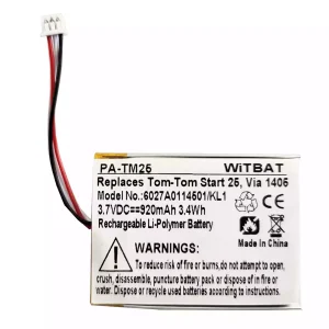 Baterie pro TomTom 6027A0114501,Start 20,Start 25